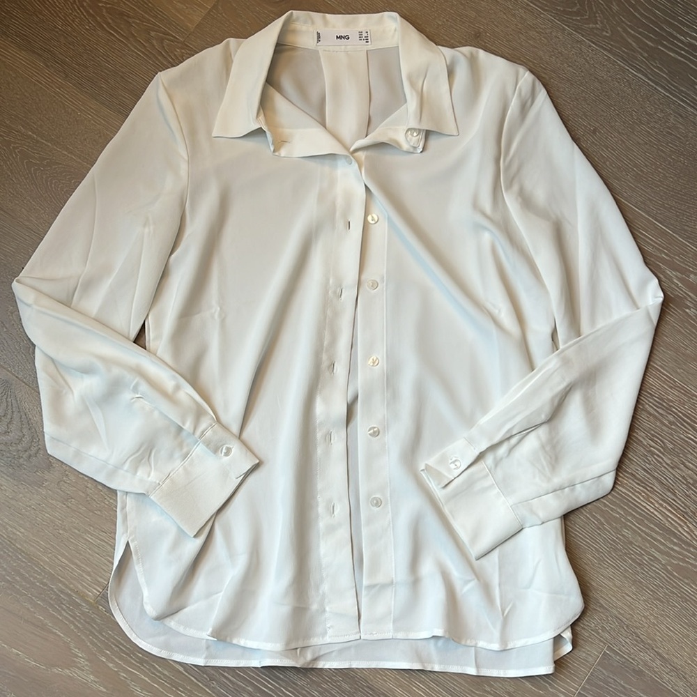 Mango White Button Down